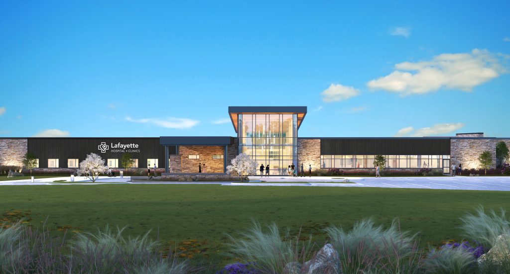 photo of the outside of the new LHC hospital